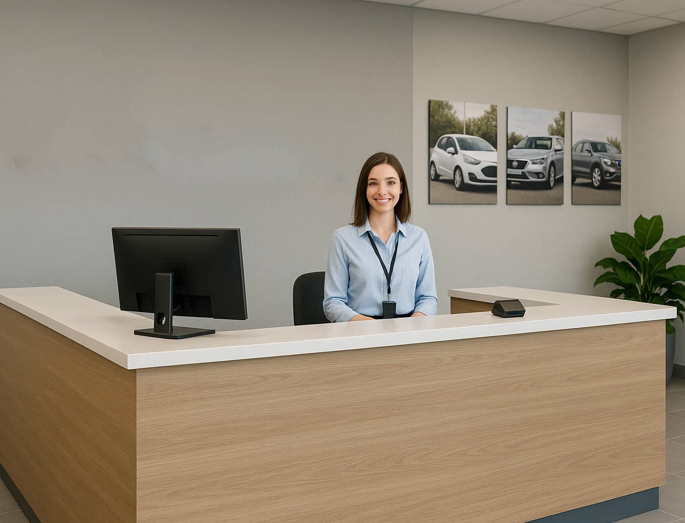 Reception area of Glenrothes Vehicle Rental Services office